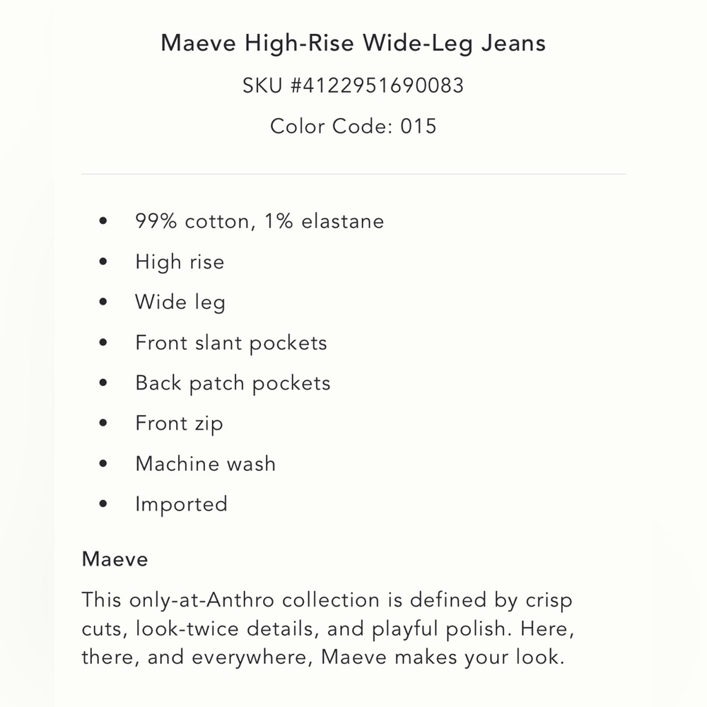 NWT Anthropologie Maeve High-Rise Wide-Leg Striped Jeans 30 - Picture 7 of 12